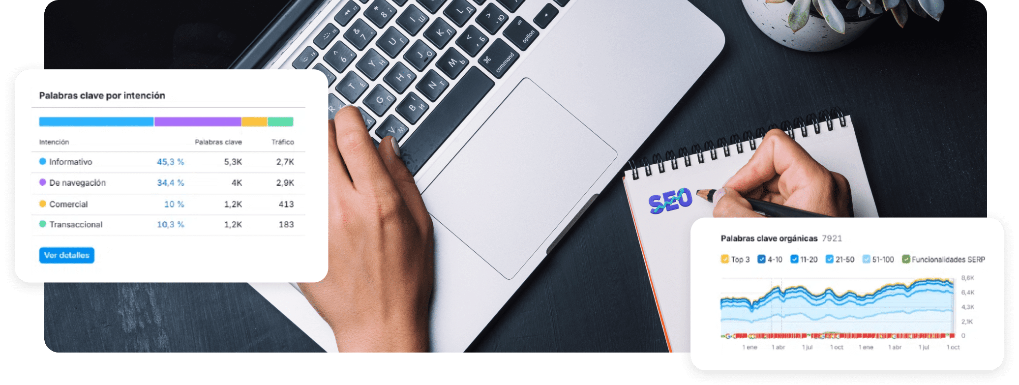 Análisis de palabras clave y rendimiento SEO realizado por una agencia especialista en auditoría SEO